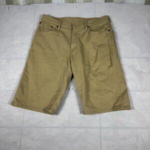 Levis‎ Strauss Co. 569 Shorts Mens Khaki Denim 5-Pocket Outdoor Comfort Size 32
